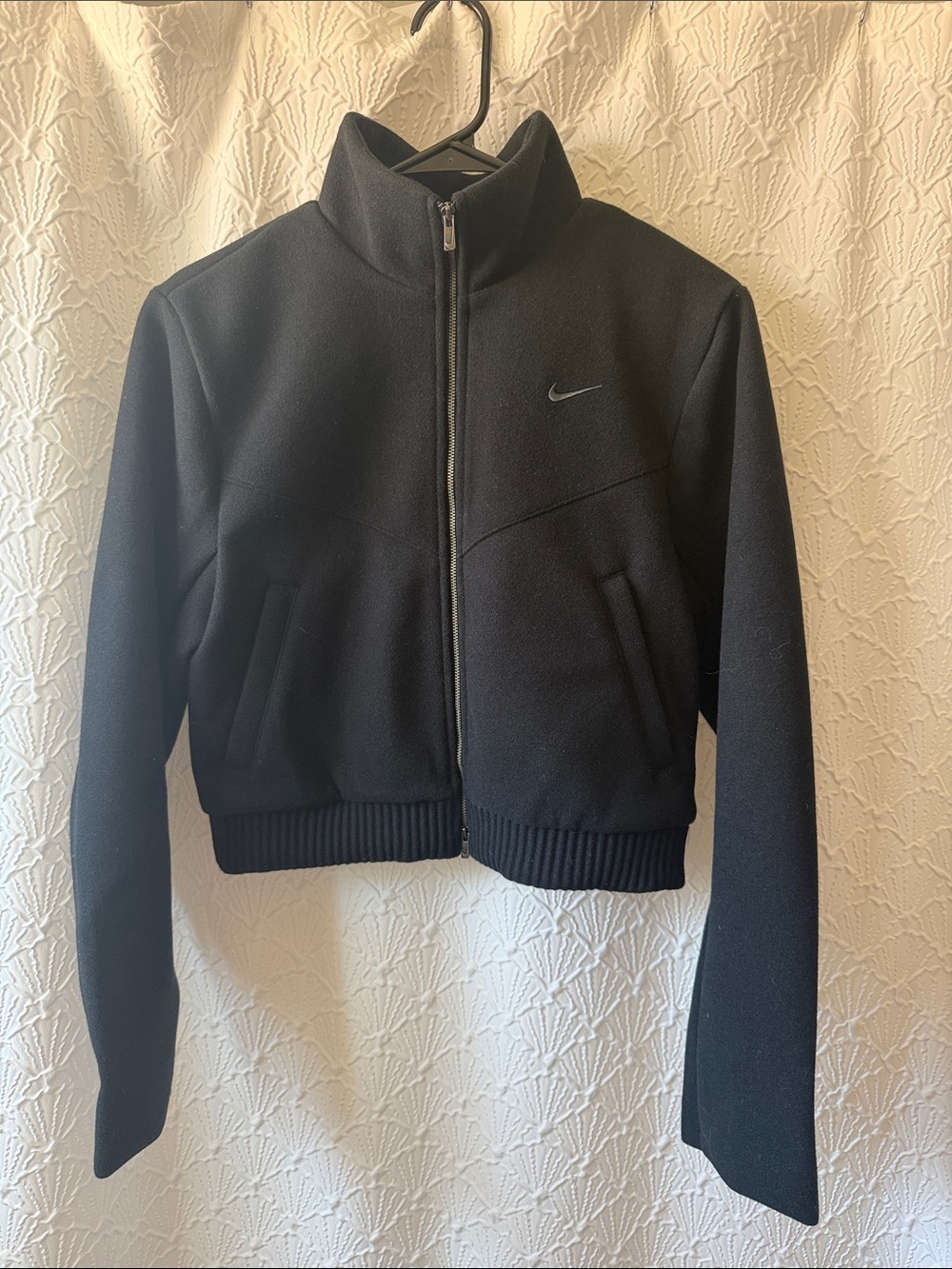 Nike Black Women’s Full‑Zip Bomber Jacket